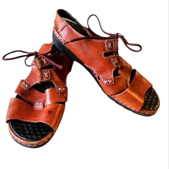 Rieker Leather Sandals Gladiator Leather Lace Up - Picture 3 of 8